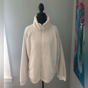Athleta tugga sherpa fleece jacket women's L cozy